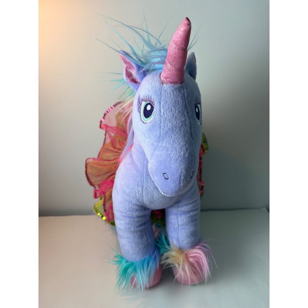Build a Bear Workshop Purple Unicorn w Plush‎ Rainbow Tutu & Sparkle Hooves 16"